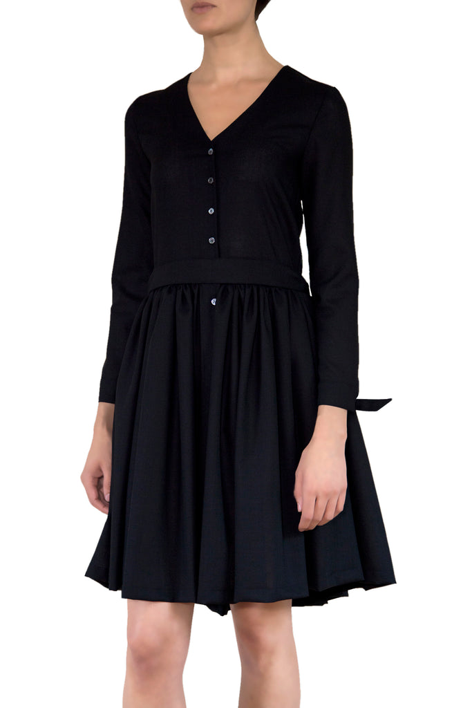 Portland Stone Shirt Dress · Black