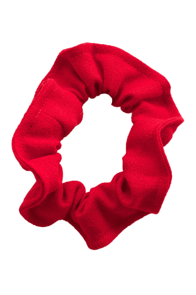Beatrice Perry Cast Iron Scrunchie Red Wool Crepe